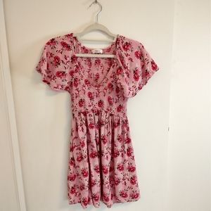 Floral Printed Smocked Mini Dress